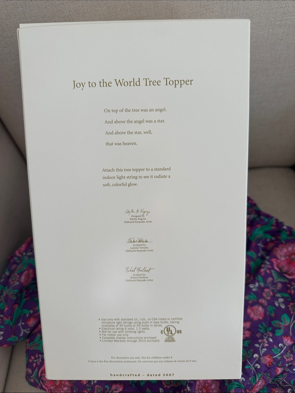 Handcrafted Angel Tree Topper - Picture 9 of 10